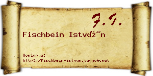 Fischbein István névjegykártya