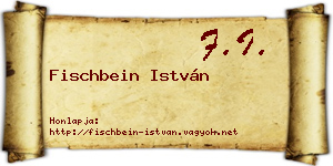Fischbein István névjegykártya